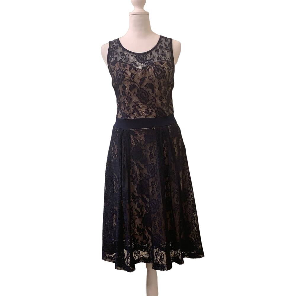 Candalite Women's Navy Lace Sleeveless Dress, Style #D43902, Size M